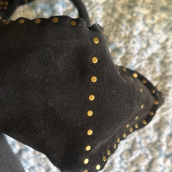 CELINE Black Studded suede  Handbag - Picture 10 of 12